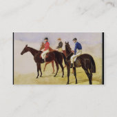 Studie von drei Steeplechase-Sprüngen: Allen Visitenkarte (Rückseite)