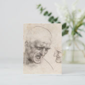 Studie von Leonardo da Vinci über zwei Kriegerleit Postkarte (Stehend Vorderseite)