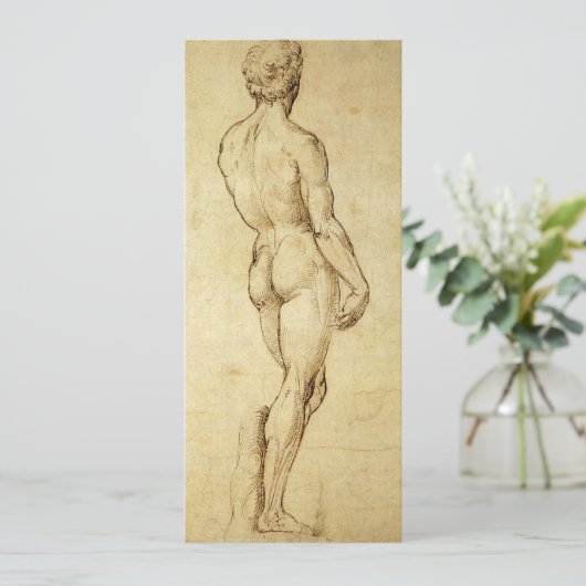 Studie von Michelangelos David Statue von Raphael (Stehend Vorderseite)