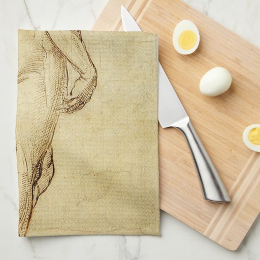 Studie von Michelangelos David Statue von Raphael Geschirrtuch (Viertel Falte)