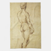 Studie von Michelangelos David Statue von Raphael Geschirrtuch (Vertikal)
