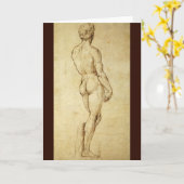 Studie von Michelangelos David Statue von Raphael Karte (Gelbe Blume)