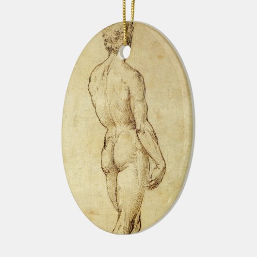 Studie von Michelangelos David Statue von Raphael Keramik Ornament (Links)