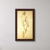 Studie von Michelangelos David Statue von Raphael Leinwanddruck (Vorderseite)