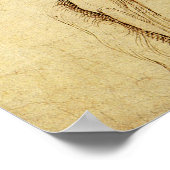 Studie von Michelangelos David Statue von Raphael Poster (Ecke)