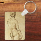 Studie von Michelangelos David Statue von Raphael Schlüsselanhänger (Rückseite)