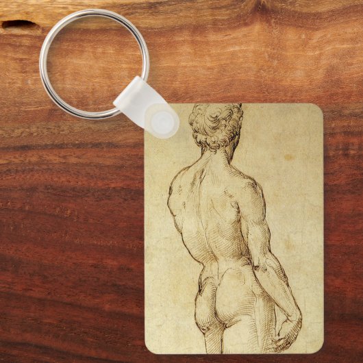 Studie von Michelangelos David Statue von Raphael Schlüsselanhänger (Vorderseite)