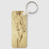Studie von Michelangelos David Statue von Raphael Schlüsselanhänger (Rückseite)