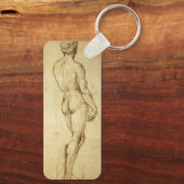 Studie von Michelangelos David Statue von Raphael Schlüsselanhänger (Rückseite)