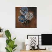 Studie von Three Parrot Tulips (Attrib. Constable) Poster (Heimbüro)