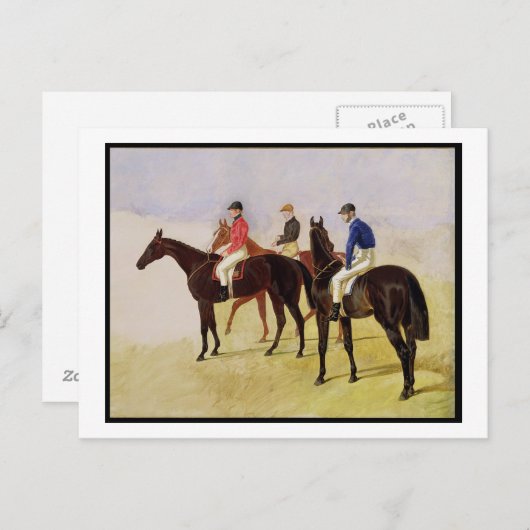 Studie von Three Steeplechase Cracks: Allen McDono Postkarte (Vorne/Hinten)