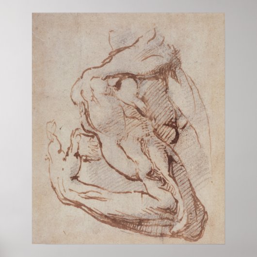 Studie zu einem Arm Inv.1859/5/14/819 Poster (Vorne)