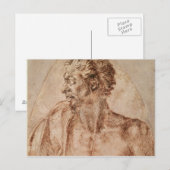 Studie zu Kopf und Schultern Postkarte (Vorne/Hinten)