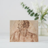 Studie zu Kopf und Schultern Postkarte (Stehend Vorderseite)