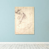 Studie zur männlichen Figur Leinwanddruck (Insitu (Holzboden))