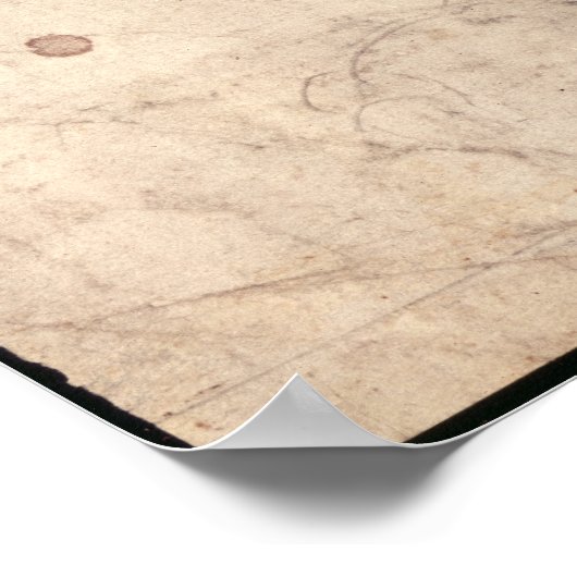 Studie zur männlichen Figur Poster (Ecke)