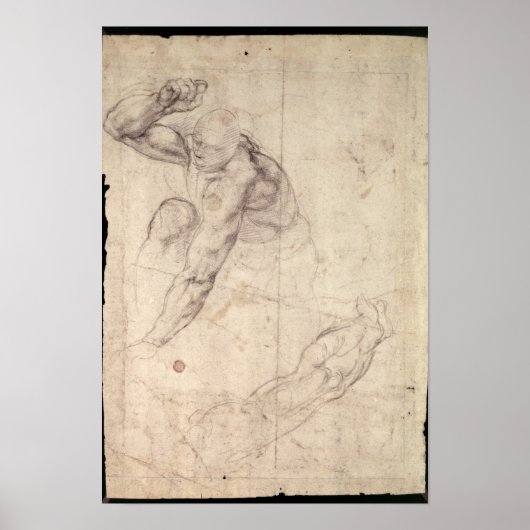 Studie zur männlichen Figur Poster (Vorne)