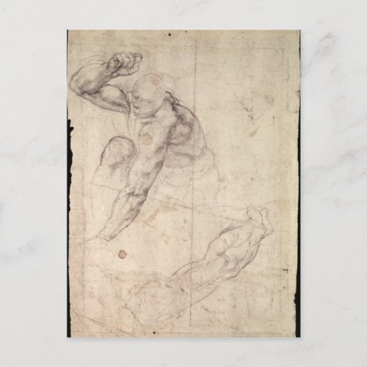 Studie zur männlichen Figur Postkarte (Vorderseite)