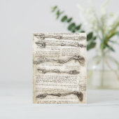 Studien am Arm, die die Bewegungen von B zeigen Postkarte (Stehend Vorderseite)