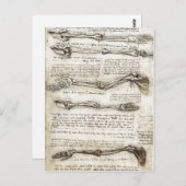 Studien am Arm, die die Bewegungen von B zeigen Postkarte (Vorne/Hinten)