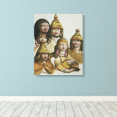 Studien an amerikanischen Ureinwohnern (Color Lith Leinwanddruck (Insitu (Holzboden))