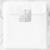 Studien an konkaven Spiegeln konstant, parabolisch Quadratischer Aufkleber (Tasche)