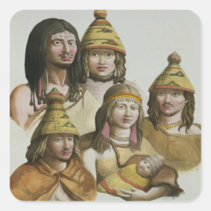 Studien der amerikanischer Ureinwohner Quadratischer Aufkleber