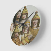 Studien der amerikanischer Ureinwohner Runde Wanduhr (Winkel)
