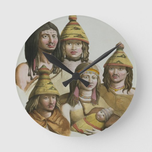 Studien der amerikanischer Ureinwohner Runde Wanduhr (Vorderseite)