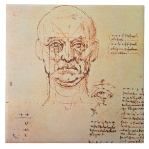 Studien der Anteile dem Gesicht und dem Auge, 14 Fliese