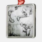 Studien der Pferdebeine Silbernes Ornament (Links)