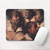 Studien des Kopfes eines Schwarzen Mousepad (Mit Mouse)