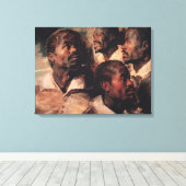 Studien des Leiters eines Neger Leinwanddruck (Insitu (Holzboden))