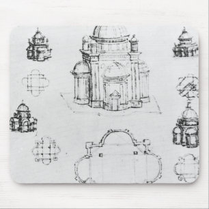 Studien für ein Gebäude eines zentralisierten Mousepad