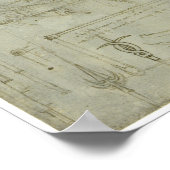 Studien über Waffen, Leonardo da Vinci Poster (Ecke)