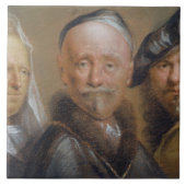 Studien von fünf Köpfen nach Rembrandt (Pastell Fliese (Vorderseite)