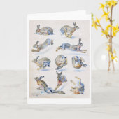 Studien von Wild Hare (Rabbit), Bruno Liljefors Karte (Gelbe Blume)