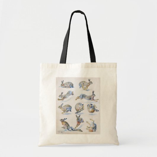 Studien von Wild Hare (Rabbit), Bruno Liljefors Tragetasche (Vorne)