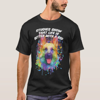 Studien zeigen mit einem GSD Deutscher Schäferhun T-Shirt