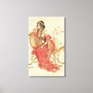 Studien zum Vintagen Glamour - Lady Sitting Leinwanddruck