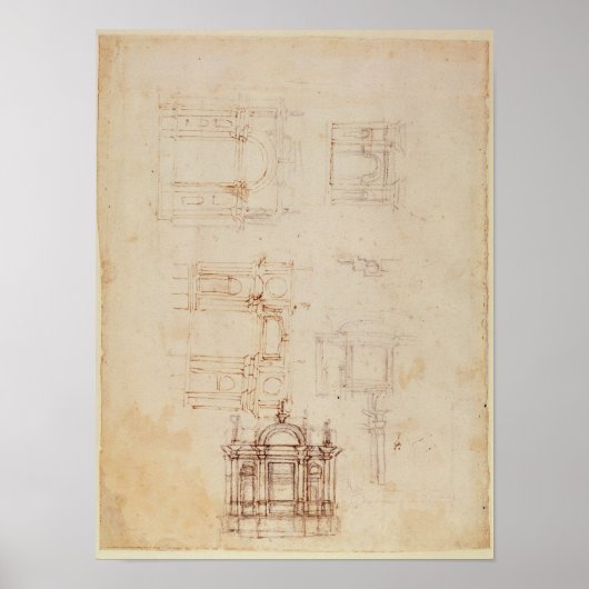 Studien zur architektonischen Zusammensetzung Poster (Vorne)