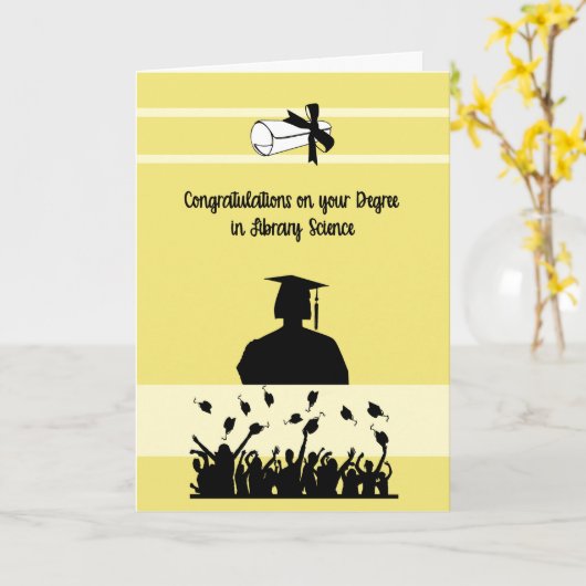 Studienabschluss in Bibliothekswissenschaft bei We Karte (Gelbe Blume)