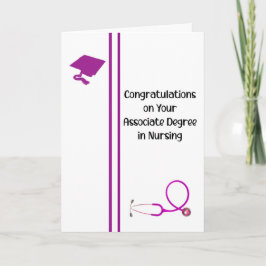 Studienabschluss in Pflegeweißkarte Dankeskarte