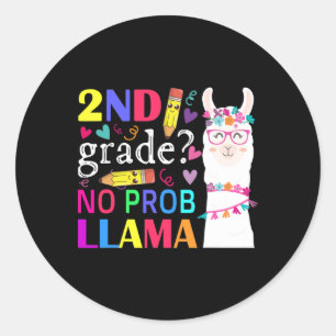 Studienanfänger ohne Prob-Lama Runder Aufkleber
