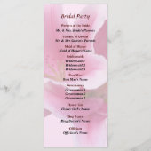Studienarm in Arm-Hochzeitsprogramm Programm (Rückseite)