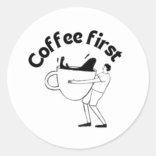 Studienaufkleber Runder Aufkleber (Vorderseite)