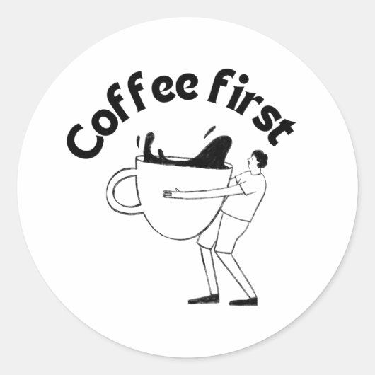 Studienaufkleber Runder Aufkleber (Vorderseite)