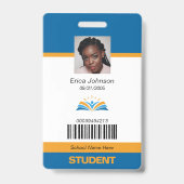 Studienausweis "Blue & Orange School Uni" Ausweis (Vorderseite)