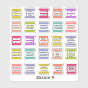 Studienfach Ordner Trennregister Student Index Tab Aufkleber