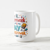 Studienfreudigkeit - no7 Custom-Cut Vinyl Sticker Kaffeetasse (VorderseiteRechts)